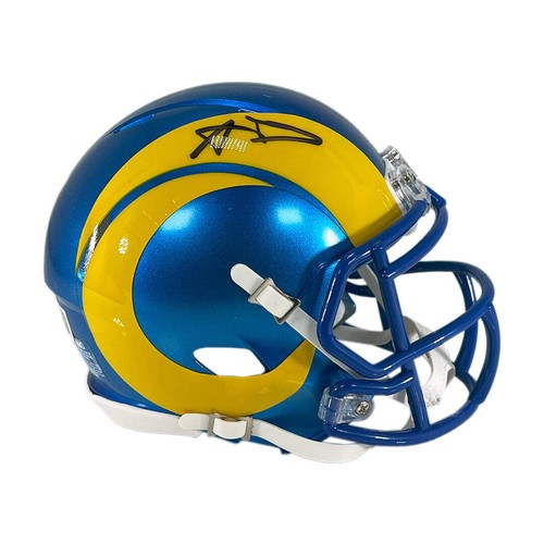 Aaron Donald Signed Los Angeles Rams Speed Mini Football Helmet (Beckett) - Picture 3 of 3
