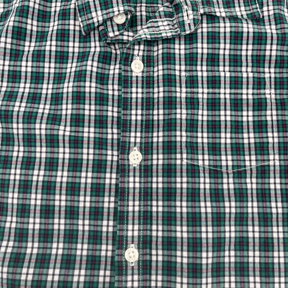 Camisa Janie and Jack a Cuadros Abotonada Manga Larga Verde Blanco Talla 6 Foto 3 de 4