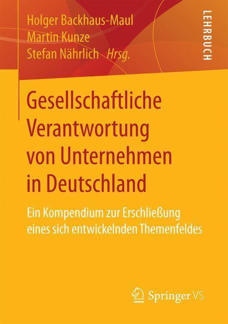 Thumbnail - Gesellschaftliche Verantwortung Von Unternehmen In Deutschland | Buch