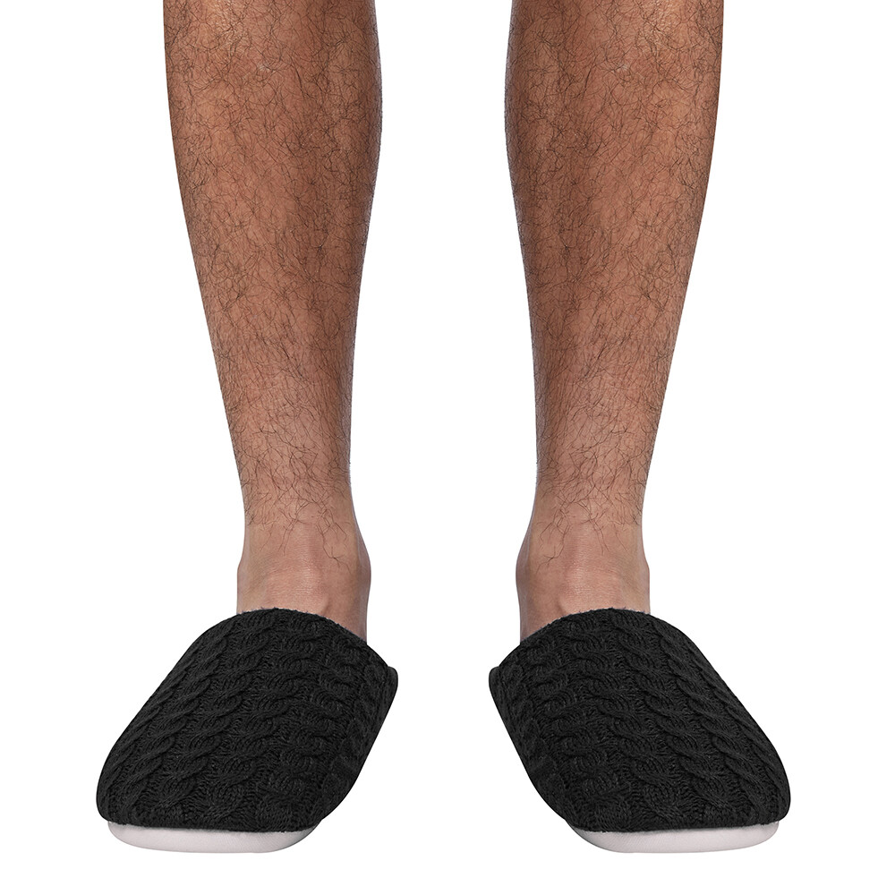 Men's Warm Winter Indoor Outdoor Slip-On Slippers Cozy House Shoes  -image
