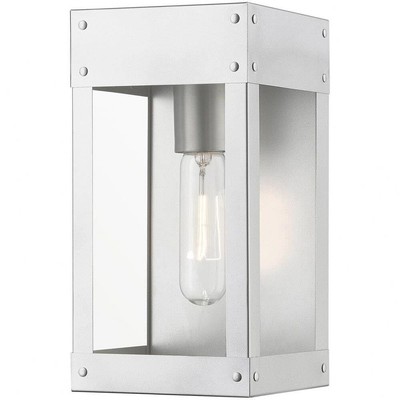 Lighting, 20871-81, Barrett, Outdoor Wall Lantern, Painted Satin Nickel with ...