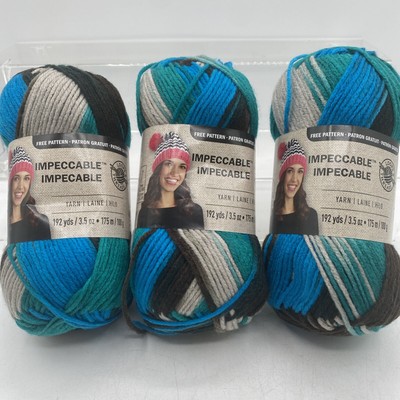3 pk Loops & Threads Impeccable Acrylic Yarn Tropical Storm  192 yd 3.5 oz