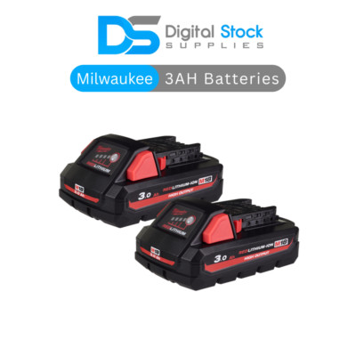 2er Pack Milwaukee M18HB3 High Output Redlithium 3Ah Akkus