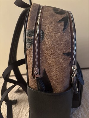 Coach Court Backpack In Signature Canvas With Bow Print