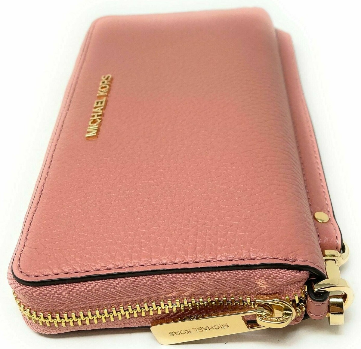 Michael Kors Jet Set Travel Phone Case Wallet Wristlet Rose