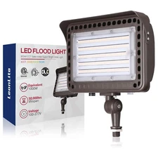 100W LED Flood Light, Adjustable Knuckle Mount, 3000K/4000K/5000K Selectable