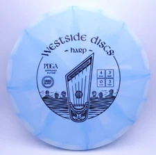Westside Discs Harp Golf Disc Origio Burst Plastic Blue 176 grams