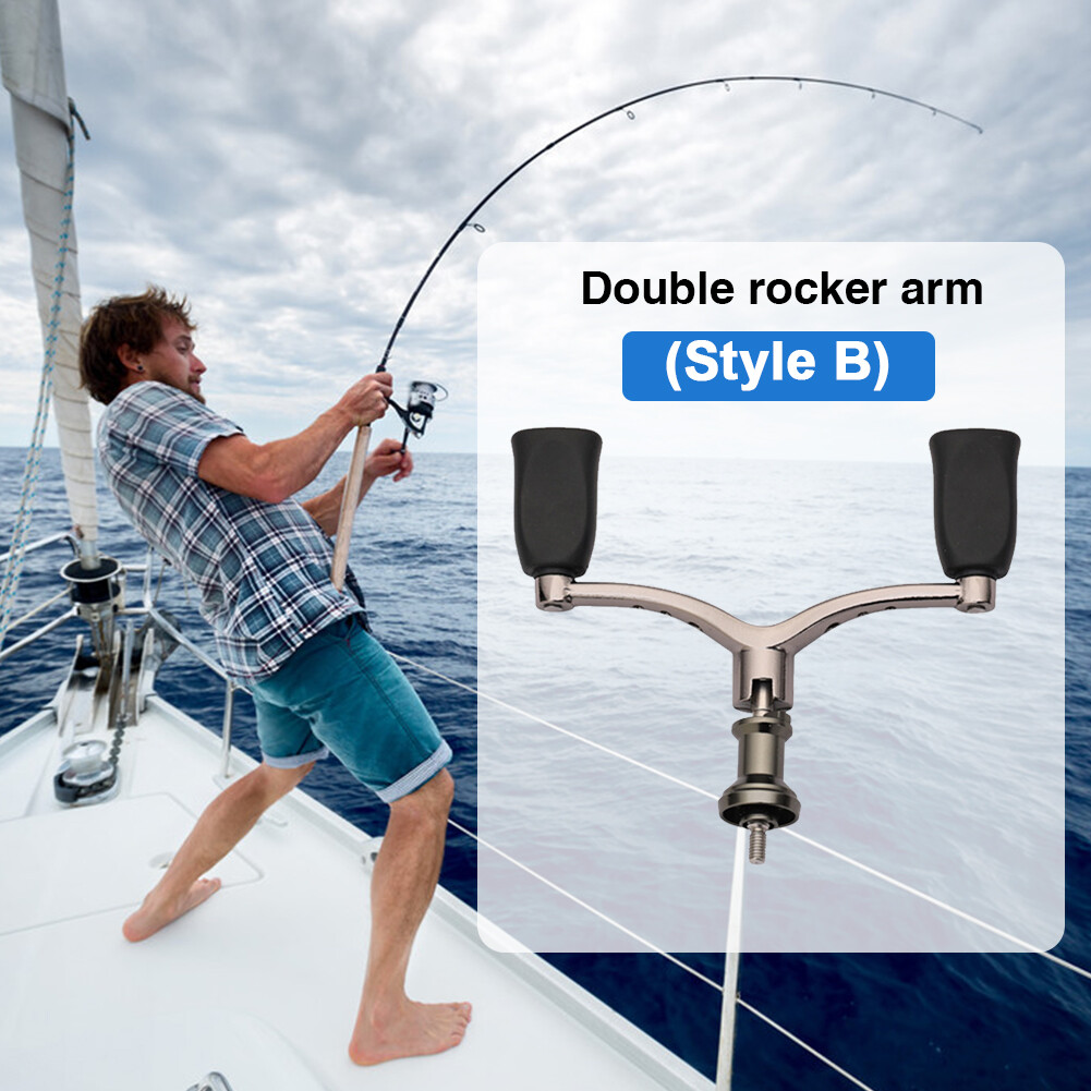 Metal Spinning Fishing Reel Handle Grips Fishing Reel Double Rocking