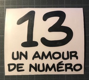Sticker Autocollant 13 Amour Numero Marseille Vag Jdm Dub Om Humour Drole Tuning Ebay
