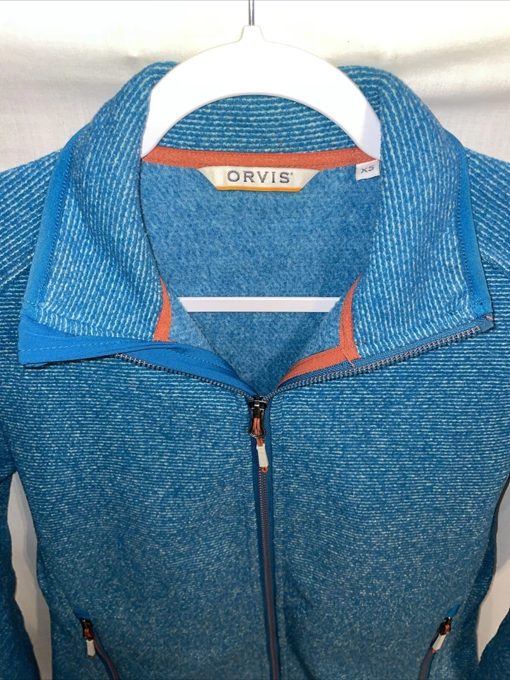 Sudadera Orvis Cremallera Completa Mujer Talla XS Azul Teal Trabajo Personalizada Atletismo Foto 3 de 4