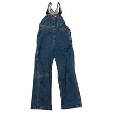 Y2K VTG DICKIES BLUE DENIM OVERALL JEANS BIBS PANTS SZ 30x32 56 