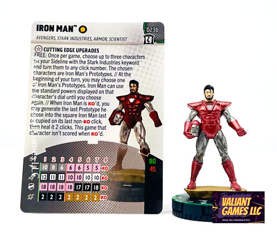 Marvel Heroclix Iron Man #023b w/ Card Collector's Trove Set