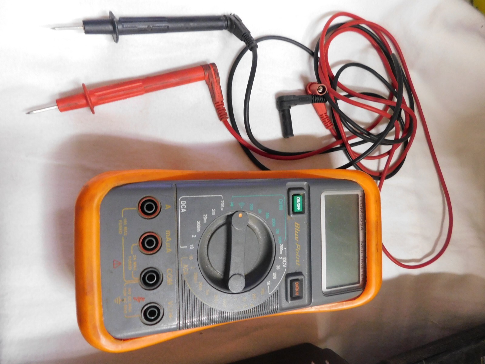 BLUE POINT TOOLS EEDM503B Multimeter WITH LEADS AND CASE WORKS GREAT