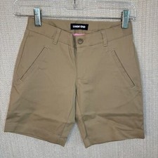 Lands' End NWOT girls' khaki shorts 10 10- 11 years