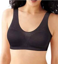 Bali Comfort Revolution Microfiber Crop Bra Black L