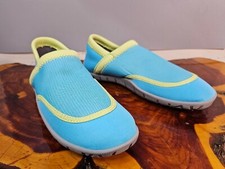 Rafters Slip on Kids Size 3 Water Shoes Blue Neon Beach Summer footwear