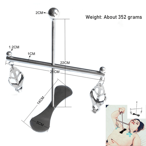 Metall Einstellbare Nippelklemmen Fixation Folter Brust Clips Klemmt Bondage SM - Bild 6 von 15
