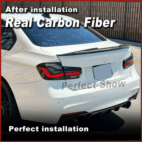 For BMW 3 Series F30 320i F80 M3 2013-18 REAL Carbon Rear Trunk Spoiler Wing Lip - Picture 5 of 10