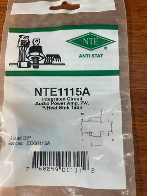 NTE 1115A INTEGRATED CIRCUIT 7W AUDIO POWER AMP 12 LEAD DIP | eBay