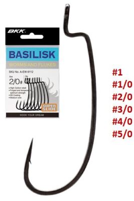 BKK BASILISK Offset Öhr Angelhaken Texas Carolina Rig Softköder pelagisch angeln