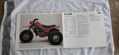1982 HONDA ATC 250 ATC250R BIG RED RARE SALES BROCHURE VINTAGE
