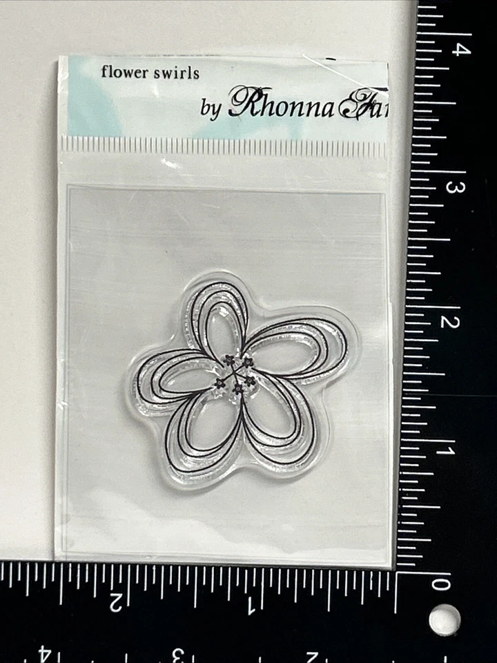Flower Swirls Clear Acrylic Stamp, Autumn Leaves, #2549, Petals, Spring, Flowers - Image 2 of 2