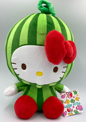 Xlarge Hello Kitty Plush Toy Watermelon Fruit Dress 13 inch Sanrio Cute Gift NWT
