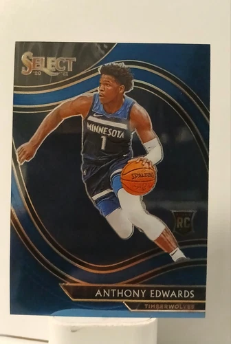 2020-21 Select Anthony Edwards Blue RC Courtside #300