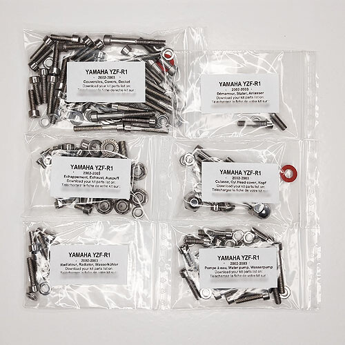 Kit vis Allen inox N°1 moteur Yamaha YZF 1000 R1 2002-2003