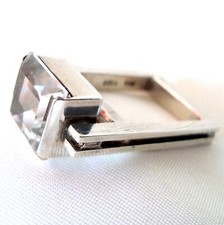 skandinavischer Bergkristall Ring 830 Silber / BZ 467