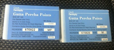 Caulk Dentsply Gutta Percha Points 2 boxes