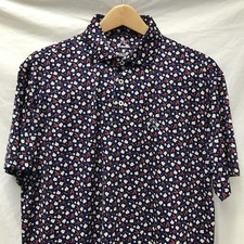 Rhoback Polo Shirt Bacon Egg Golf Ball Golf Tee Print Mens Size Medium EUC