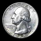 1938 Washington Quarter Silver ---- Stunning Coin ---- #KK631