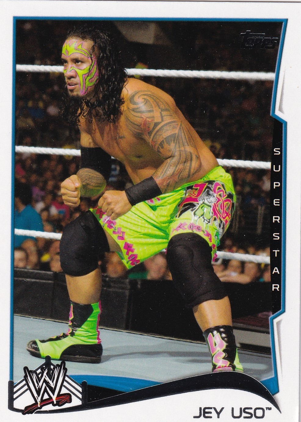 Jey Uso 2014 Topps WWE Card #73 World Heavyweight & Intercontinental Champion