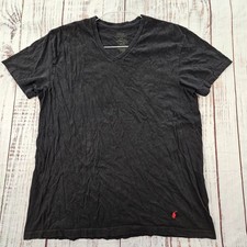 Polo Ralph Lauren Black Short Sleeve Classic Fit V-Neck T-Shirt Men's L