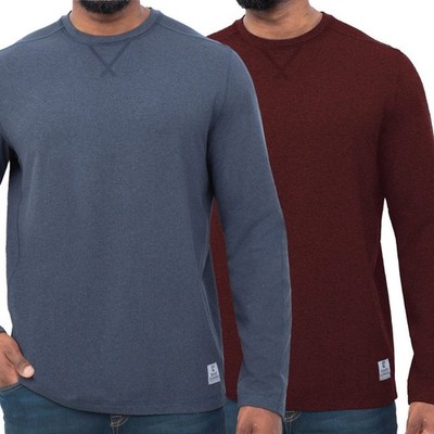 Rugged Elements Men's 2-Pack Sueded Long Sleeve Crew Tee Size-XL