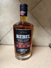 Kyle Bush #8 Rebel Emptied Signed Limited Edition Bourbon Bottle
