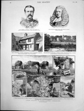 Roman Remains At Walls Castle Cumberland Sketches 1882 19th Antique Print