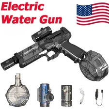 Electric Water Blaster Gun Black for Kids & Adults – High Capacity, Long Range