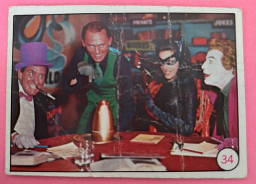1966 Topps Batman Riddler Back #34 Docking the Bat-Foil — TAG (grade unconfirmed)