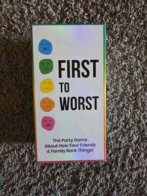 FIRST TO WORST - Party Game - The Card About How Your Friends Rank Things!