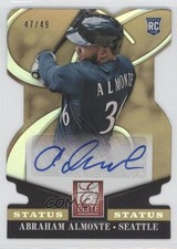 2014 Donruss Elite Signatures Status Gold Die-Cut 47/49 Abraham Almonte Auto 2x4