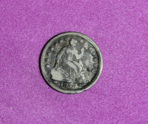 ESTATE FIND 1853- Seated Liberty Half Dime #P34176
