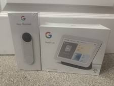 GOOGLE NEST BATTERY DOORBELL SMART SECURITY CAMERA + HOME HUB DISPLAY / SPEAKER
