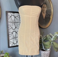 Urban Outfitters OU Bari Tan Corset Mini Dress Size Small