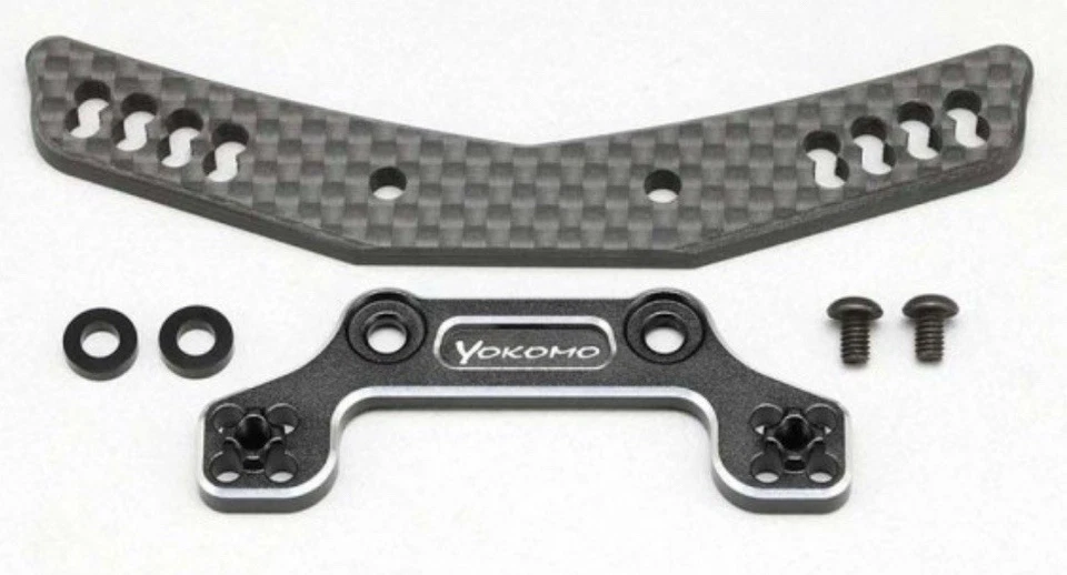 Yokomo Y2-017AGB Hybrid Front Carbon Fiber & Black Aluminum Shock Tower. YD-2 - Image 3 of 4