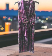Scarlett Nite Vintage Women's Cocktail Dress Size 6  Purple Print