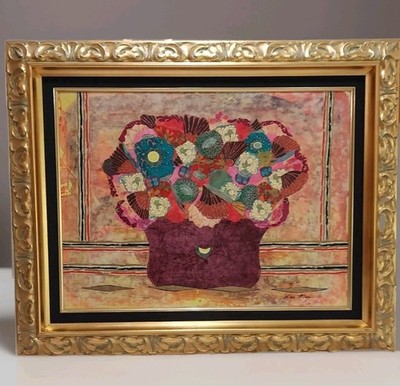 ''Andean Spring Bouquet'' by Lisa Mee COA Original Mixed Media on Canvas Signed 