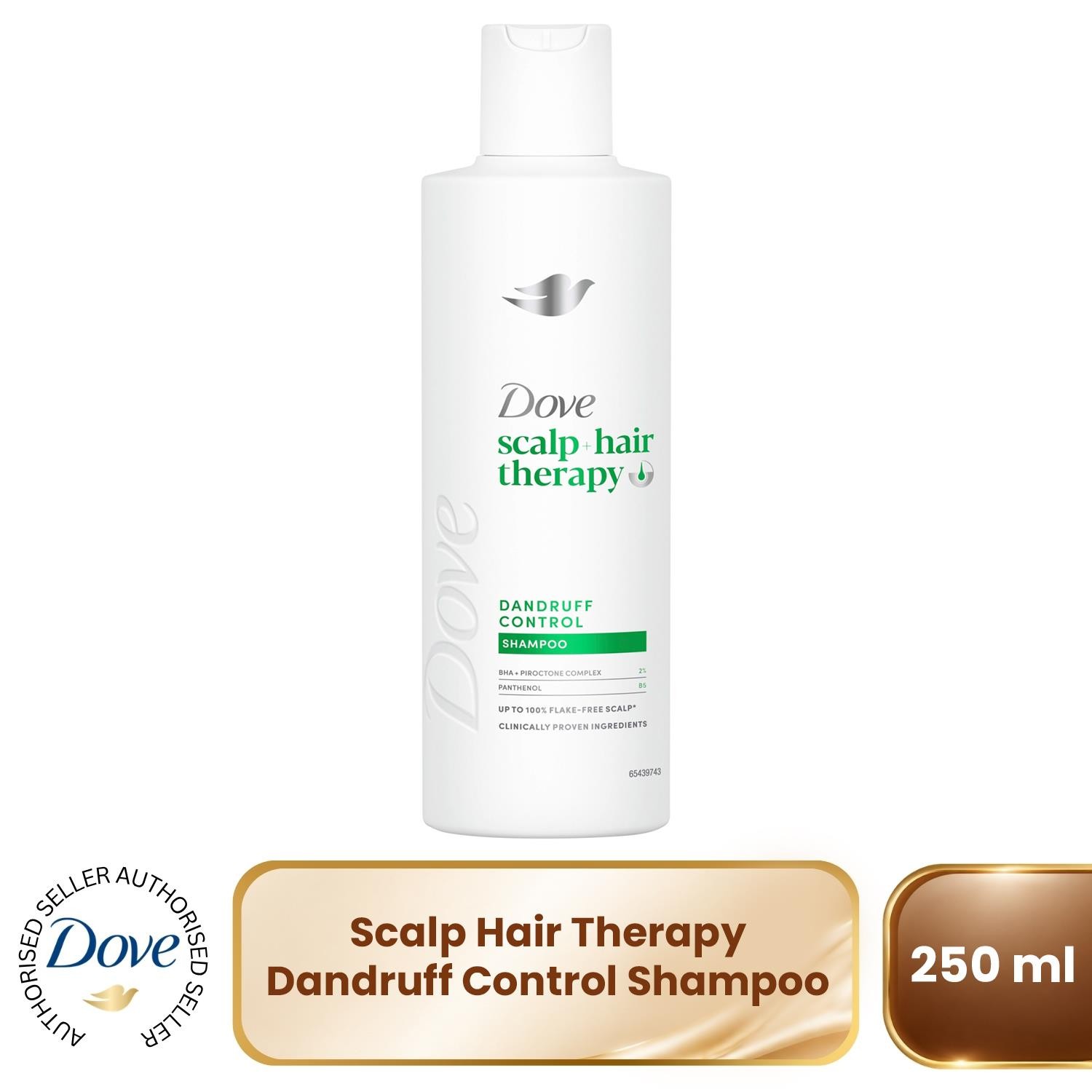Dove Scalp + Hair Therapy Dandruff Control Shampoo 3x250ml, Salicylic Acid - Image 3