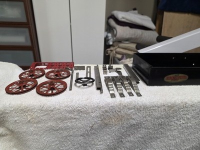 Gilbert Erector White Truck Parts 1930's - All Original and All Nickel Group